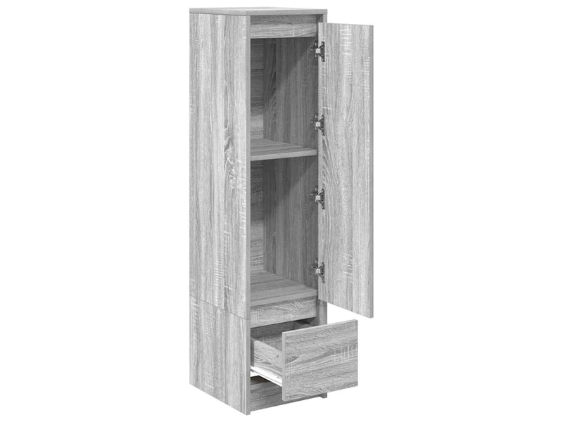  Buffet haut - bahut - meuble de rangement sonoma gris 29,5x34x119,5 cm bois d'ingénierie  - Conforama E