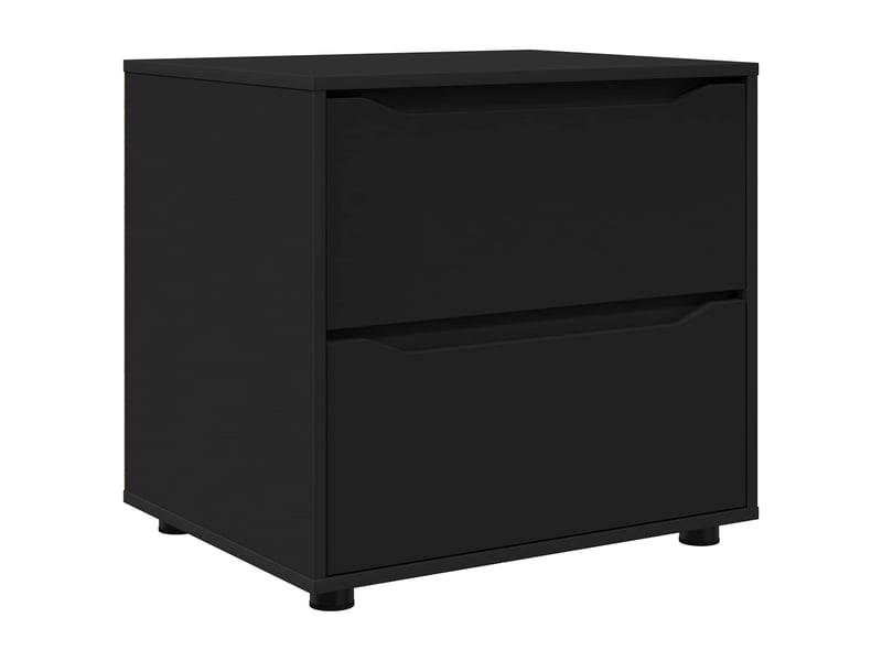  Armoire de rangement, commode de rangement 60 x 48 x 57 cm bois d'ingénierie noir  - Conforama A