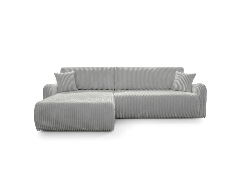  Apoline - canapé d'angle réversible convertible 4 places avec coffre en velours côtelé épais  - Conforama E