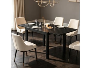 Table de jardin extensible,80x160x75 cm,pour 4 à 6 personnes,aluminium,noir