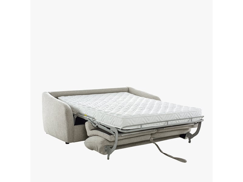  Canapé 3 places convertible en tissu beige  - Conforama C