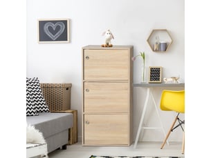 Buffet 3 porte(s)   <strong>SWEIKO</strong> <strong></strong> - 45 cm coloris naturel 