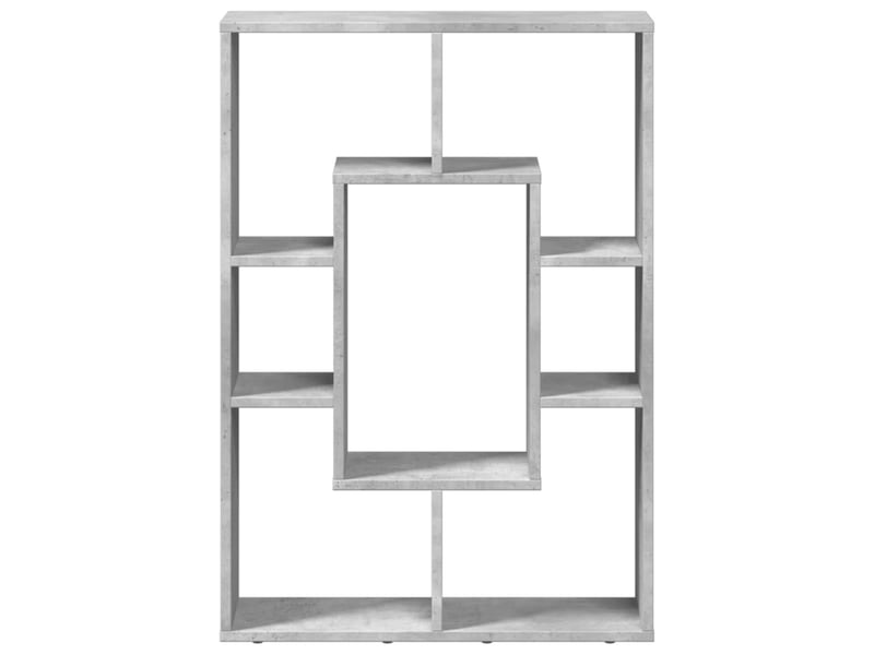  Bibliothèque, meuble de rangement salon gris béton 63x20x90 cm bois d'ingénierie  - Conforama E