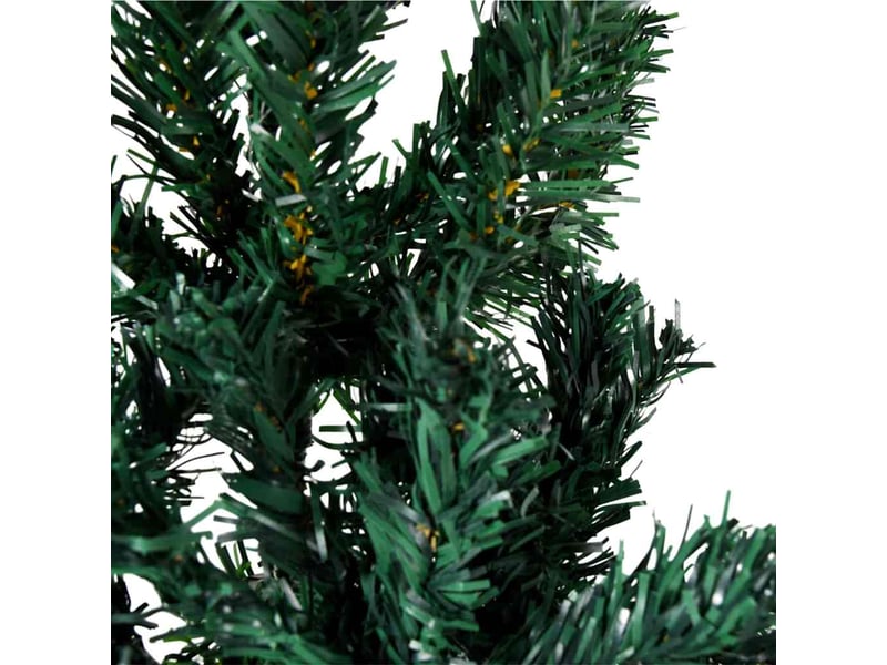  Demi sapin de noël, arbre de noël artificiel mince avec support vert 180 cm  - Conforama E