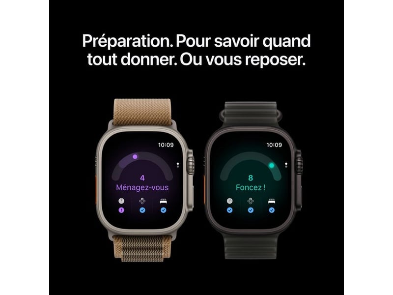  Montre connectée gps + cellular ultra 49 mm titane naturel oled MJAF4QF/A - Conforama D