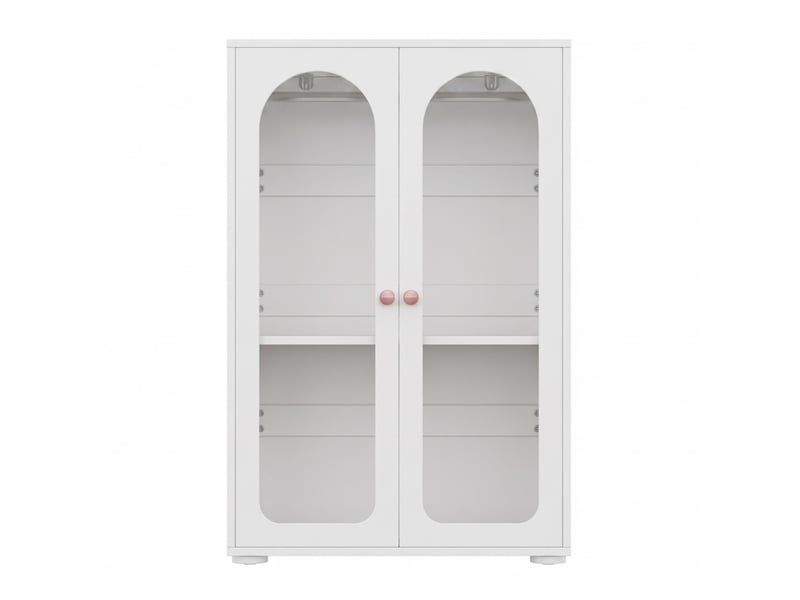  Armoire enfant modenvie lot de 2 avec penderie 160 x 50 x 120 cm mdf acrylique blanc  - Conforama E