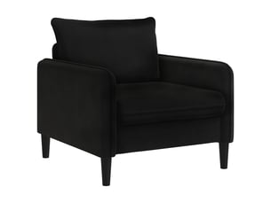 Fauteuil relax manuel VIDAXL  Velours noir