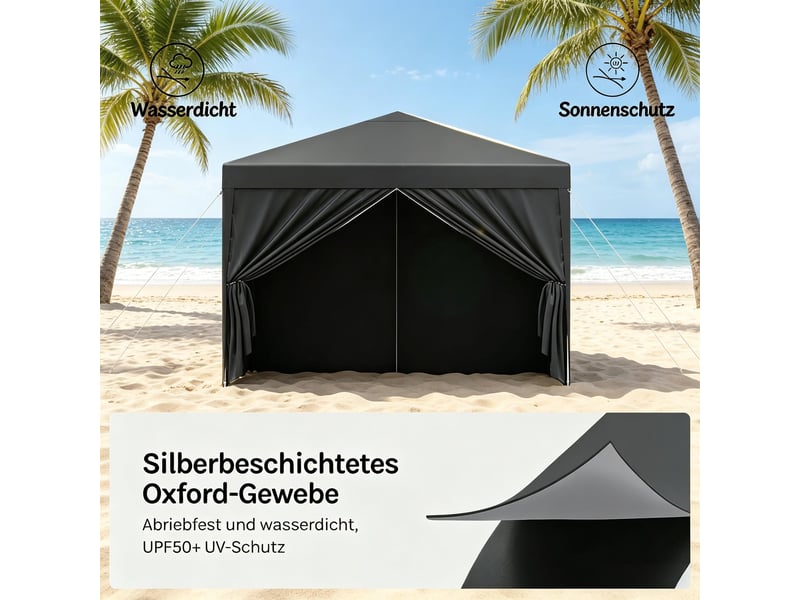  Gazebo de jardin stable 3x3 m, pavillon pliable pour mariage, terrasse et événements  - Conforama B