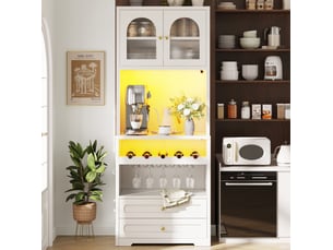 Buffet 2 porte(s) 2 tiroir(s) <strong>HAUSS SPOLE</strong> <strong></strong> - 70 cm coloris blanc
