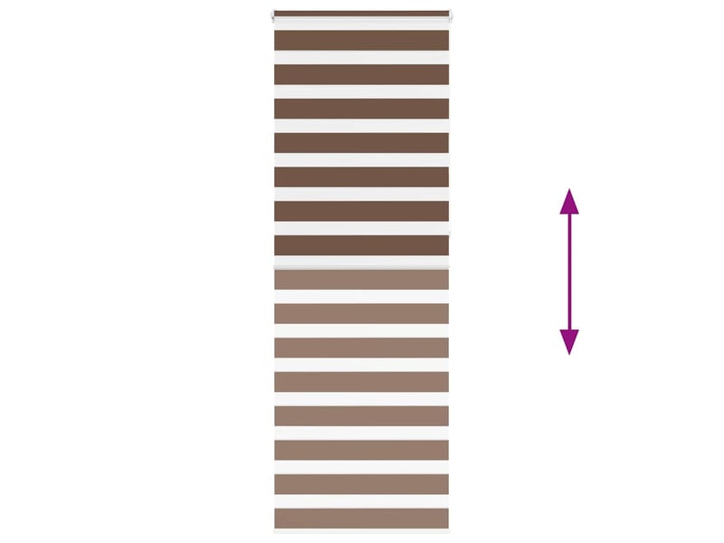  Store zèbre, store de fenêtre marron 80x230 cm largeur du tissu 75,9 cm polyester cf48734  - Conforama E