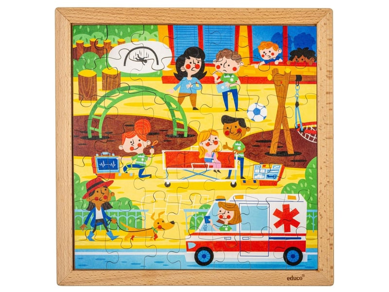 Educo services d'urgence - ambulance 49 pièces de puzzle 8719924067229 - Conforama B