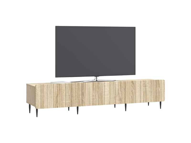  Meuble tv - banc tv - meuble de rangement 147 x 34,5 x 32 cm chêne sonoma bois d'ingénierie  - Conforama C
