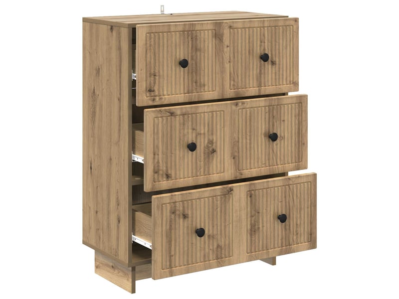 Armoire de rangement bureau, armoire à tiroirs 66 x 34,5 x 90 cm bois d'ingénierie shl565 - Conforama E