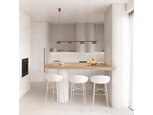 Lustre ovio 4 brun gx53 aluminium moderne 208x122x12cm
