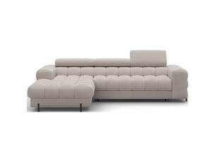 Canapé d'angle gauche convertible beige confort premium 285x99x181cm filtro
