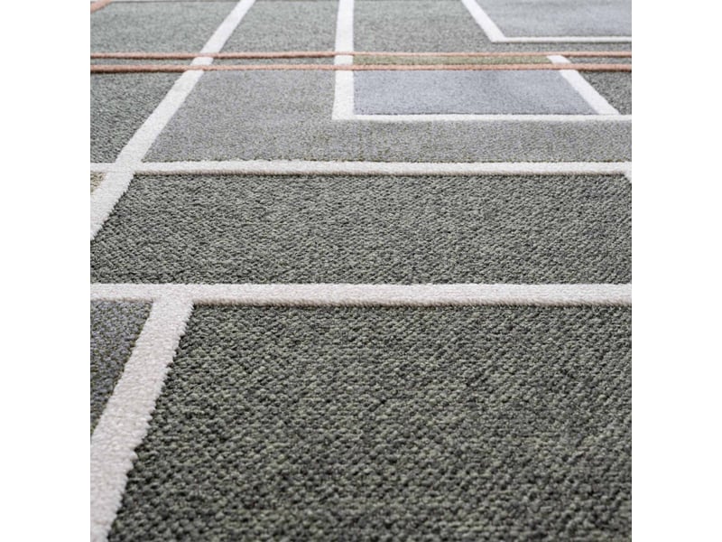  Tapis relief graphique moderne vert 160x230  - Conforama D