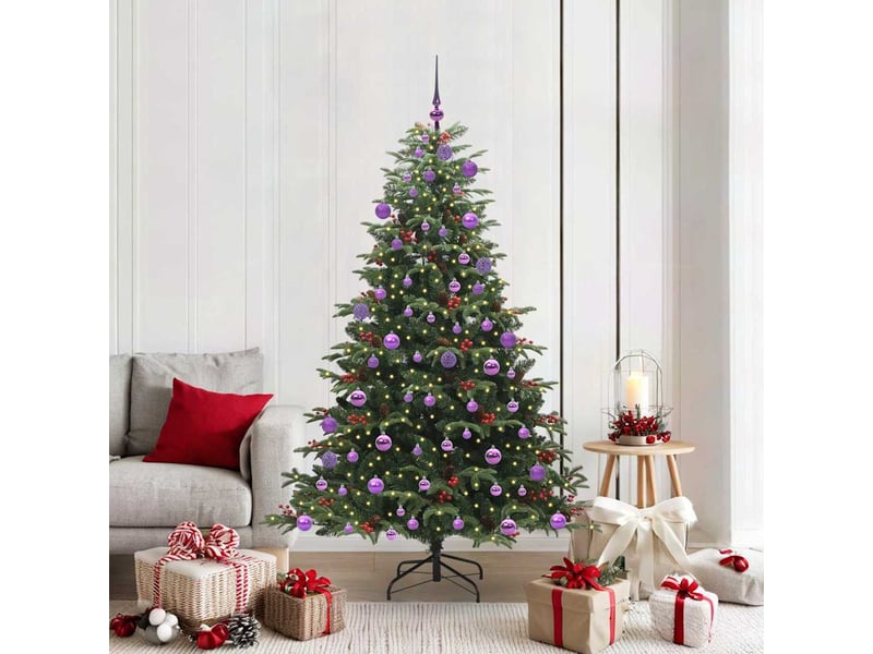  Sapin de noël, arbre de noël artificiel vert 180 cm pvc, métal et plastique cf61433  - Conforama B