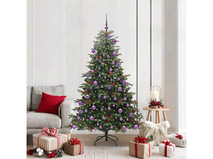 Sapin de noël, arbre de noël artificiel vert 180 cm pvc, métal et plastique cf61433