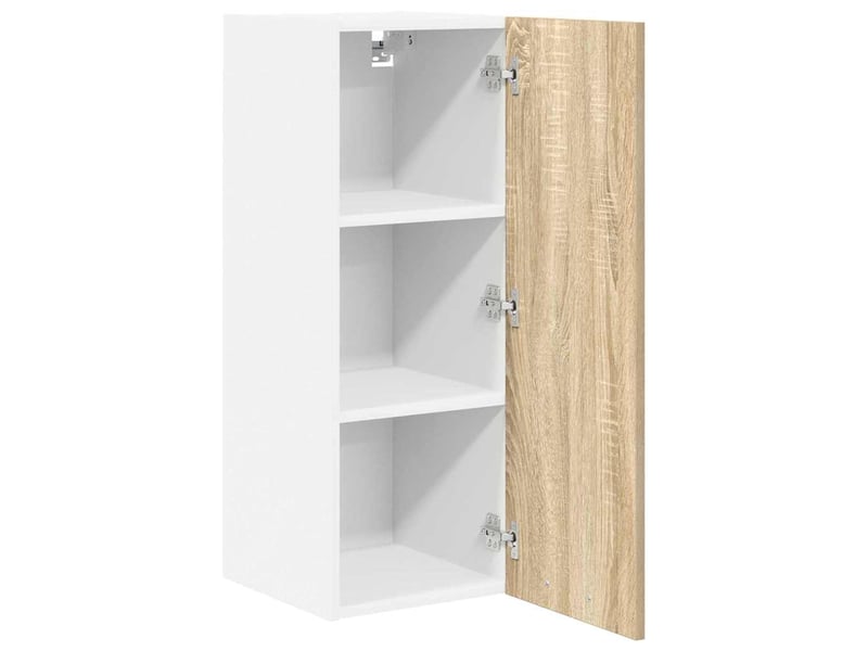  Armoire suspendue 2 pcs chêne sonoma et blanc bois d'ingénierie shl8635  - Conforama E