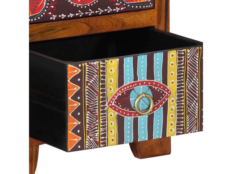  Table de chevet - cabinet de chevet - table de nuit 35x35x45 cm bois d'acacia massif  - Conforama E