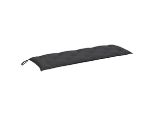 Coussin de banc de jardin, coussin d'assise anthracite mélangé 150x50x7 cm tissu cf52646