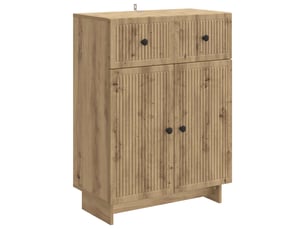 Buffet - bahut - meuble de rangement chêne artisanal 66 x 34,5 x 90 cm bois d'ingénierie