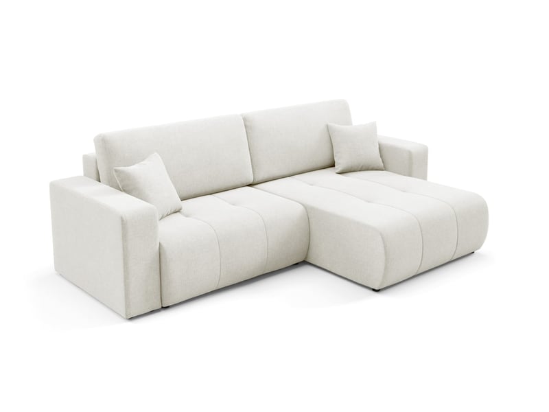 Canapé d'angle convertible molinio l creme - Conforama D