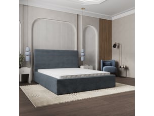 Lit coffre 140x200 cm <strong>MASSENO</strong>  <strong></strong> coloris gris