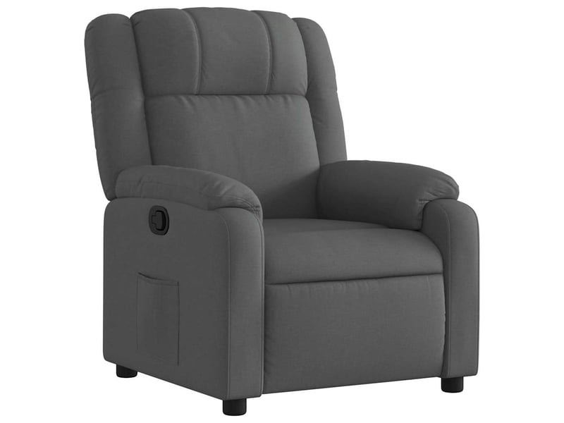  Fauteuil relax salon | fauteuil inclinable gris foncé tissu  - Conforama A