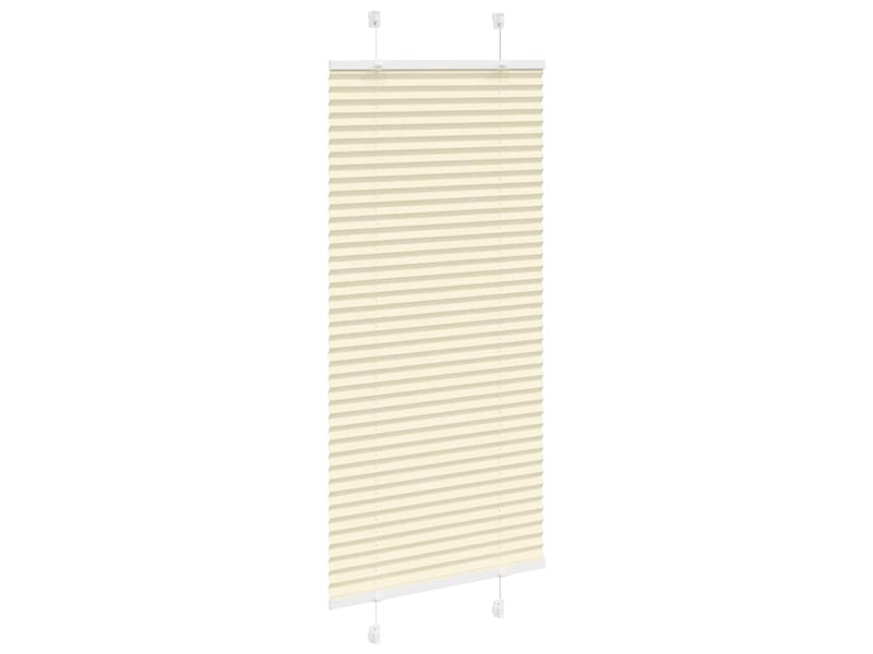 Store plissé, store de fenêtre crème 60x150 cm largeur du tissu 59,4 cm polyester cf46845 - Conforama C