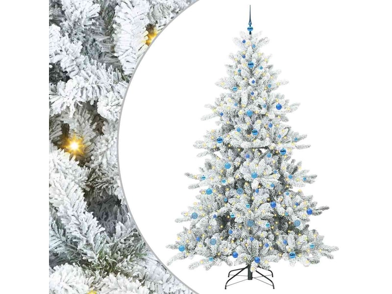  Sapin de noël, arbre de noël artificiel à branches articulées blanc 240 cm cf61076  - Conforama A