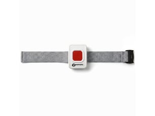 Bracelet d'alerte senior pour geemarc cl9000 avec bouton sos et témoin led geemarc gris