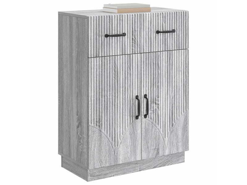  Buffet - bahut - meuble de rangement sonoma gris 66 x 34,5 x 87 cm bois d'ingénierie  - Conforama C