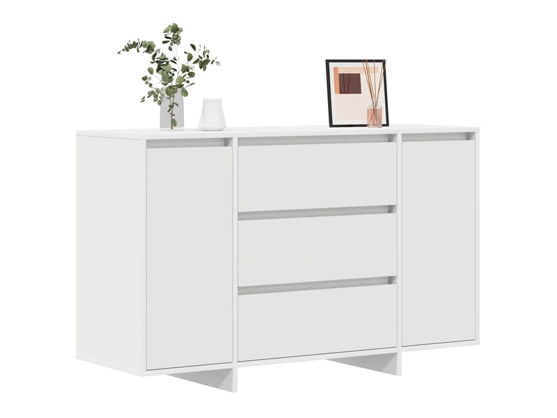  Buffet - bahut - meuble de rangement avec tiroir blanc 120 x 41 x 75 cm bois d'ingénierie  - Conforama C