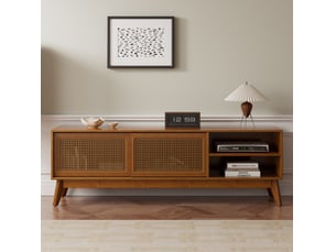Meuble tv coloris bois foncé 150 cm <strong>HAUSS SPOLE</strong> <strong></strong>