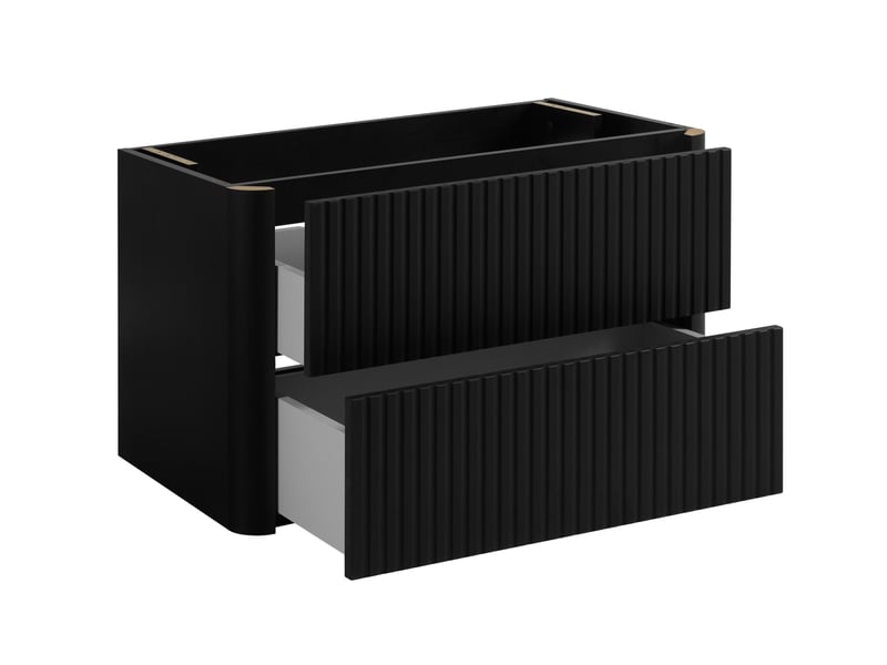  Meuble sous vasque suspendu linea 80 cm noir  - Conforama E