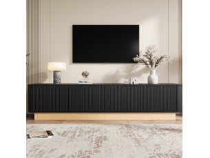 Meuble tv coloris noir 200 cm HOMVRA