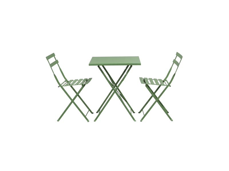  Table de jardin carrée pliable en métal vert - baca  - Conforama E