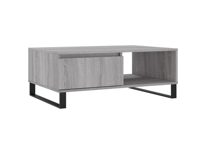  Table basse rectangulaire | table de salon sonoma gris 90x60x35 cm bois d'ingénierie  - Conforama A