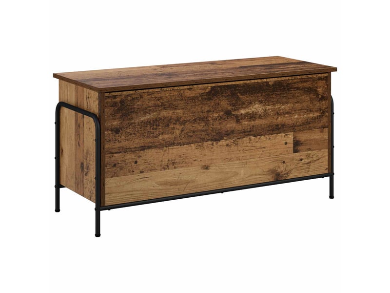 Boîte de rangement, coffre de rangement bois ancien 80x40x49,5 cm shl96344 - Conforama E