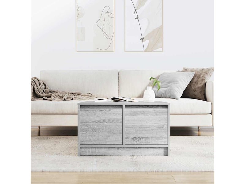  Table basse - table de salon - table à thé avec tiroirs sonoma gris 70,5x70x40 cm  - Conforama C
