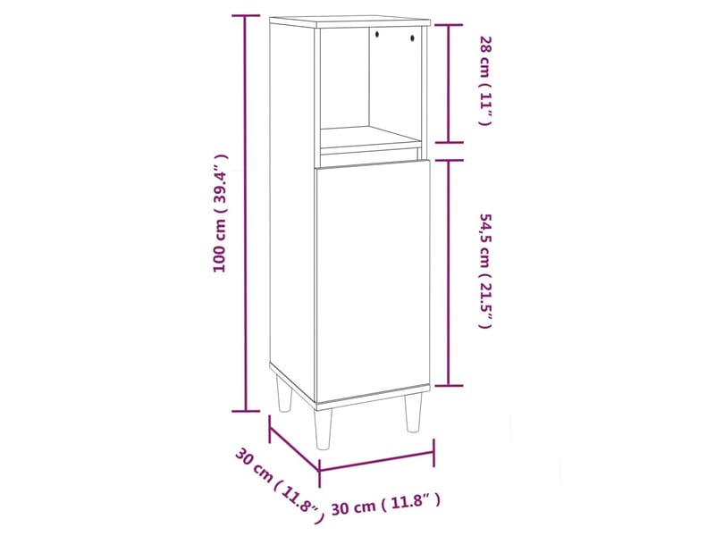 Ensemble de meubles de salle de bain 3 pcs sonoma gris cf63810 - Conforama E