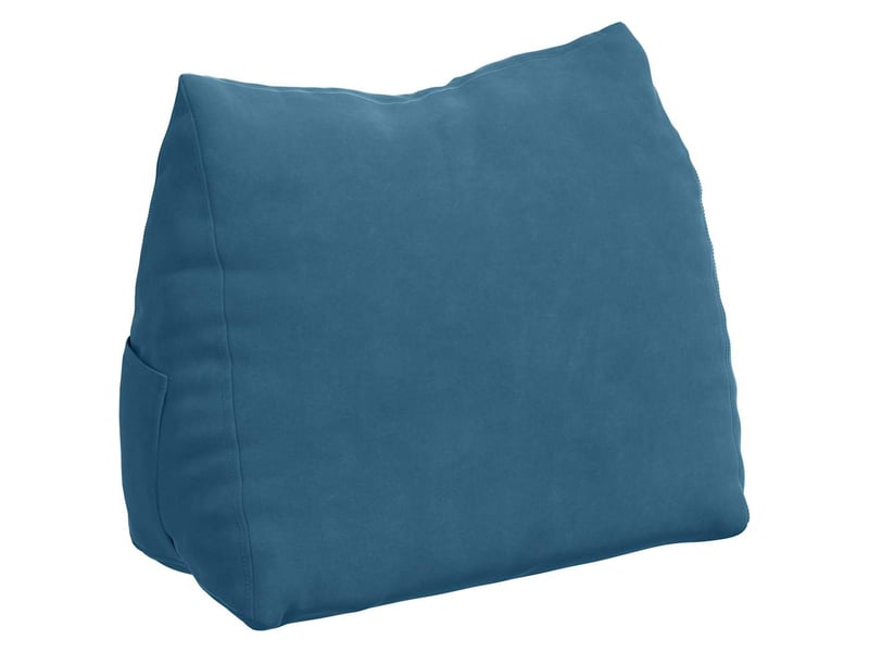  Coussin de dos, coussin de dossier bleu 45 x 20 x 35 cm tissu en velours côtelé cf54524  - Conforama A