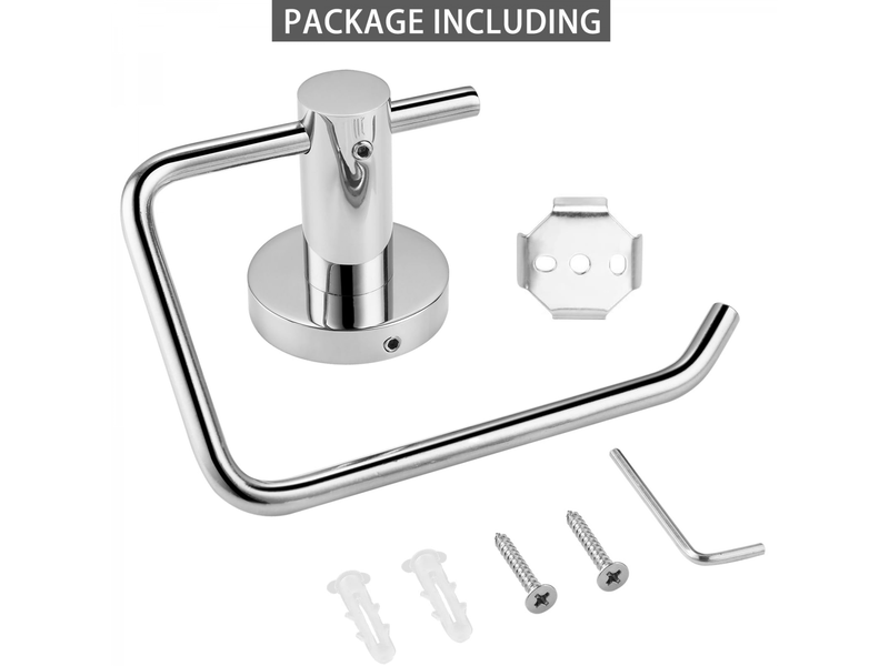  Porte-papier toilette mural en acier inoxydable 304 chromé - support pour salle de bain,cuisine et toilettes,durable et élégant  - Conforama B