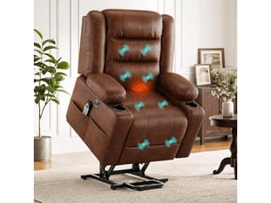 Fauteuil relax électrique  WUMAGIN Simili marron