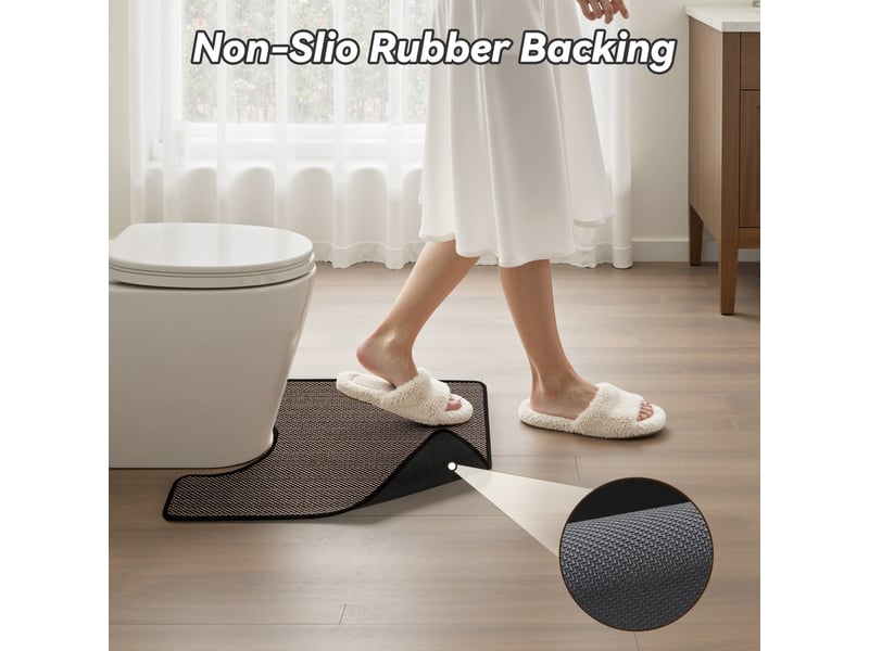  Lot de 2 tapis de bain antidérapants - 40 x 60 cm - beige  - Conforama C