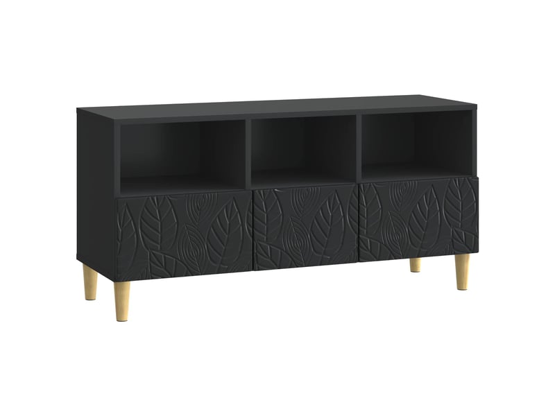  Meuble tv - banc tv - meuble de rangement 102 x 34,5 x 50 cm noir bois d'ingénierie  - Conforama A