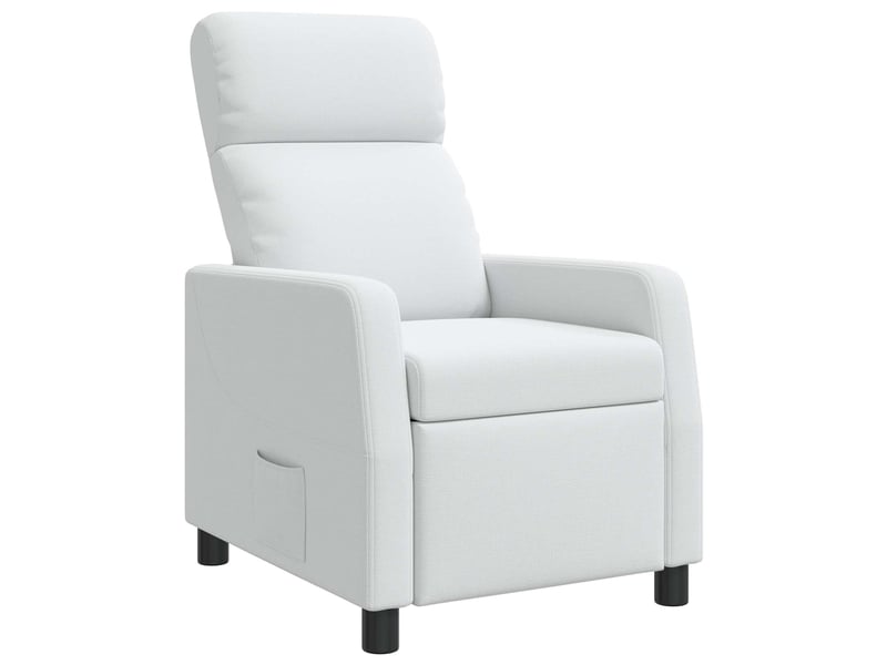  Vidaxl fauteuil inclinable blanc tissu  - Conforama A