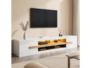 Meuble tv coloris blanc 200 cm <strong></strong> <strong>CozyNest</strong>