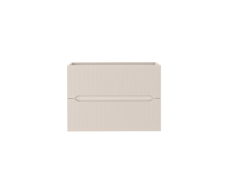 Meuble sous vasque suspendu avec panier à linge 2t novo l.120 cm cachemire mat - Conforama E